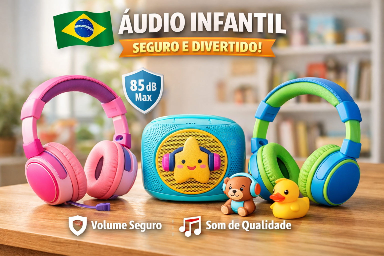 Audio fone de ouvido
